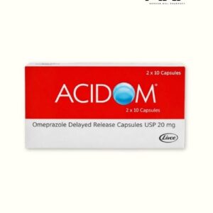 ACIDOM Capsules on white backgroundMHPW Amoxicillin Capsule 500Mg 21'S Bb