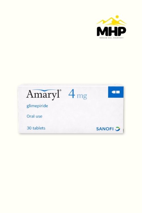 Amaryl 4 mg tablet boxMHPW Amaryl (Glimepiride) 4Mg Tablet 30'S