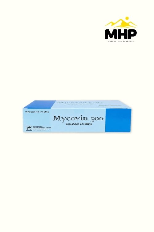 Mycovin 500mg tabletMHPW Mycovin (Griseofulvin) 500Mg Tablet Ecl